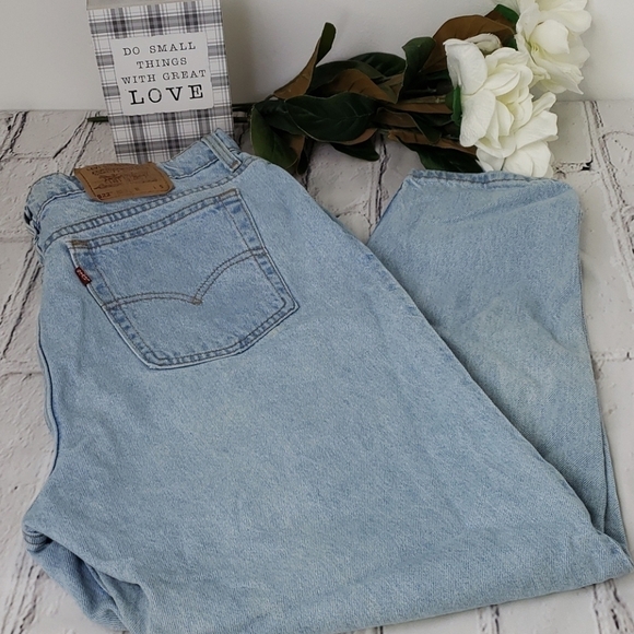 VINTAGE 90s Levis 522 USA Tapered Fit & Leg 37 Short - Picture 1 of 15